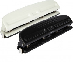 Дырокол Deli Pro E0121 макс.:10лист. металл ассорти отв.:4 с линейкой