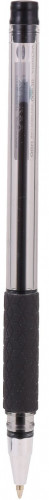 Ручка шариков. Deli Arrow EQ01620 прозрачный/черный d=0.7мм черн. черн. резин. манжета