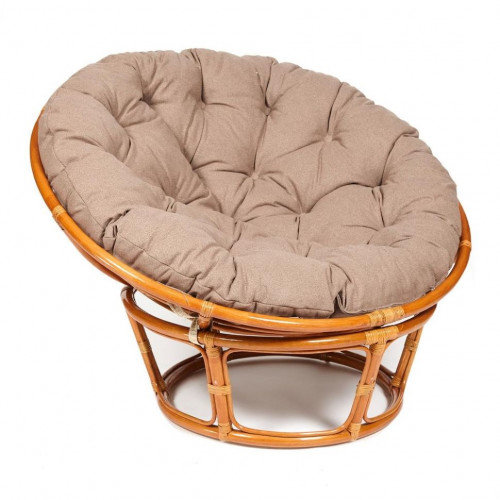 Кресло "PAPASAN"  23/01 W /с подушкой/, Cognac (коньяк), экошерсть Коричневый, 1811-5