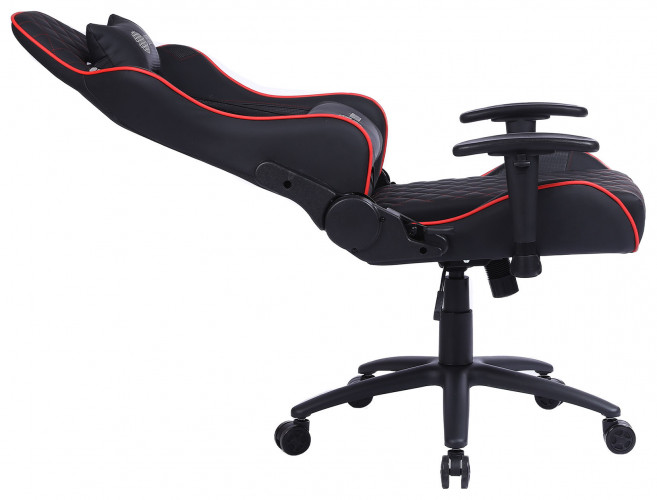 Кресло игровое Cactus CS-CHR-030BLR черный/красный эко.кожа с подголов. крестов. сталь