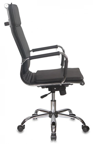 Кресло руководителя Бюрократ Ch-993 черный эко.кожа крестов. металл хром
