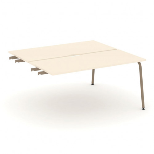 Estetica Двойной стол приставка к опорным тумбам ES.D.SPR-4-VK Сатин/Латте металл 1580*1500*750