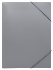 Папка на резинке Buro -PRB04GREY A4 пластик кор.15мм 0.5мм серый