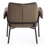 Кресло BESS (mod. 0179471), металл/вельвет, 70х71х75 см, хаки S108 (85 DARK TAN)/черный