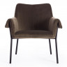 Кресло BESS (mod. 0179471), металл/вельвет, 70х71х75 см, хаки S108 (85 DARK TAN)/черный