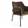 Кресло BESS (mod. 0179471), металл/вельвет, 70х71х75 см, хаки S108 (85 DARK TAN)/черный
