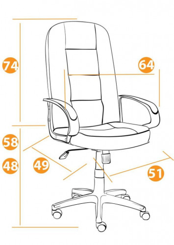 Кресло DEVON, кож/зам, бежевый, 36-34