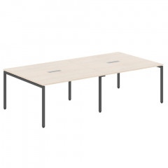 Конференц - стол XSCT 2714 Бук Тиара/Антрацит 2764х1406х750 XTEN-S