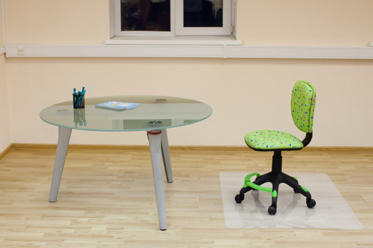 Коврик напольный Бюрократ -1084543 прямоугольный глянцевый для паркета/ламината полипропилен 120х90см