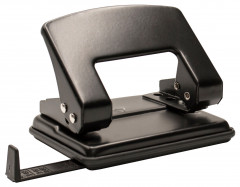 Дырокол Buro макс.:20лист. металл черный отв.:2 с линейкой