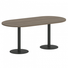 Home Office Стол овальный VR.SP-5-180.1 Вяз/Антрацит металл 1800*900*750