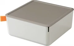 Короб для хранения Deli XDM11grey 1отд. 212x212x93.5мм серый/серый пластик