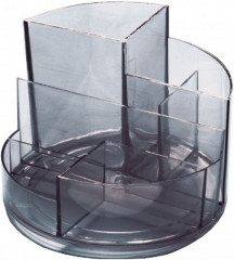 Органайзер настольный Стамм ОР05 Профи 90x130x130мм серый/тонированный пластик