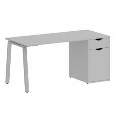 Home Office Стол письменный VR.SP-3-158.1.A Серый/Серый металл 1580*720*750