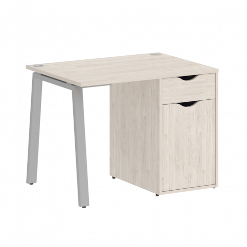 Home Office Стол письменный VR.SP-3-98.1.A Денвер светлый/Серый металл 980*720*750