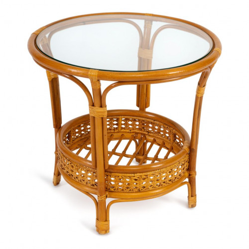 Комплект "PELANGI"  02/15 ( стол со стеклом + 4 кресла ) [без подушек], ротанг, Honey (мед)