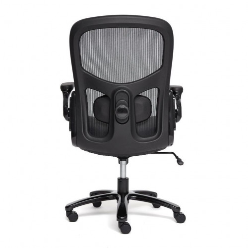 Кресло BIG-1, сетка/рецикл. кожа, черный