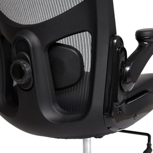 Кресло BIG-1, сетка/рецикл. кожа, черный