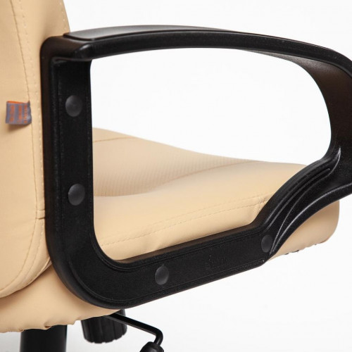 Кресло DEVON, кож/зам, бежевый/бежевый перфорированный, 36-34/36-34/06