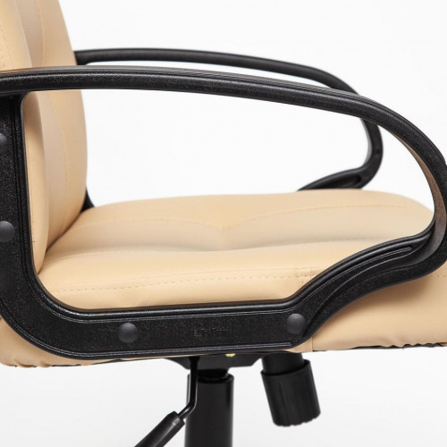 Кресло DEVON, кож/зам, бежевый/бежевый перфорированный, 36-34/36-34/06