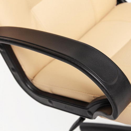 Кресло DEVON, кож/зам, бежевый/бежевый перфорированный, 36-34/36-34/06