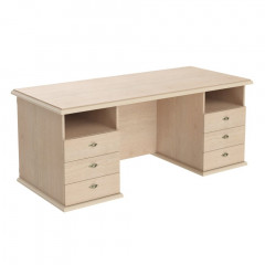 Стол руководителя двух тумбовый RSDT 188.A Бук Тиара 1800х800х750 RAUT