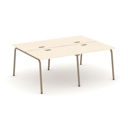 Estetica Рабочая станция на 4 места ES.D.RS-4.1-LK Сатин/Латте металл 1960*1500*750