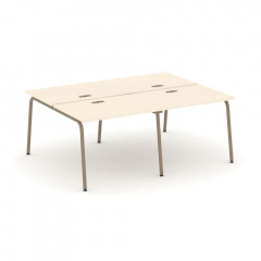 Estetica Рабочая станция на 4 места ES.D.RS-4.1-LK Сатин/Латте металл 1960*1500*750