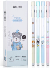 Ручка гелев. Deli A650 ассорти черн. черн. линия 0.5мм