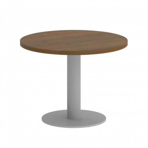Home Office Стол журнальный круглый VR.SP-5-60.1G Орех/Серый металл 600*600*450