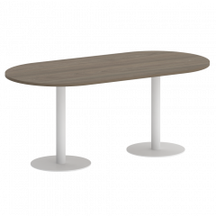 Home Office Стол овальный VR.SP-5-180.1 Вяз/Белый металл 1800*900*750