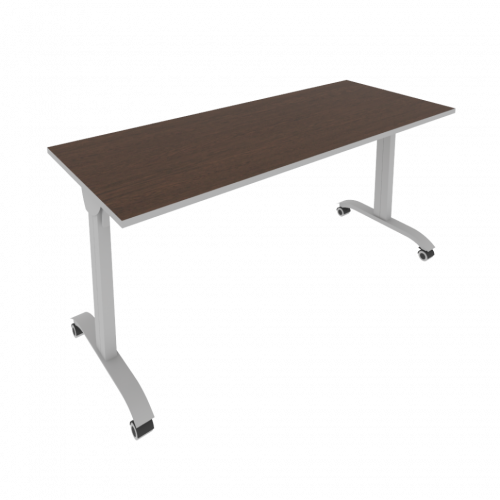 Mobile System Стол складной мобильный СМ-6 Венге кромка титан/Тёмно-серый металл 1600*650*757