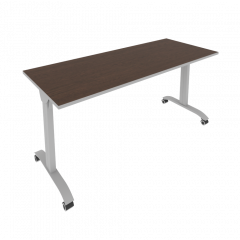 Mobile System Стол складной мобильный СМ-6 Венге кромка титан/Тёмно-серый металл 1600*650*757