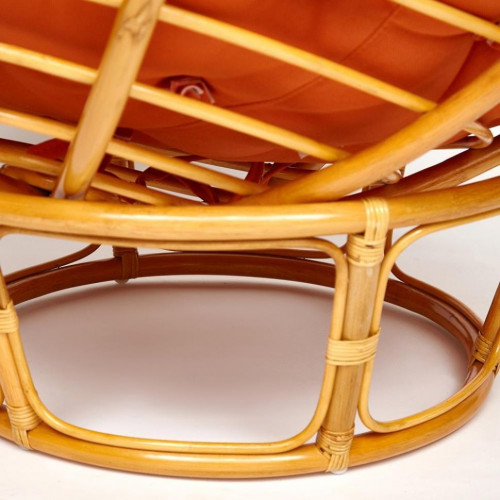 Кресло "PAPASAN"  23/01 W /с подушкой/, Honey (мед), ткань Оранжевый, С 23