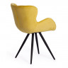 Кресло BOEING ( mod. 9120) / 1 шт. в упаковке, металл/вельвет, 42x58x84.5x47см, желтый (HLR 40)/черный