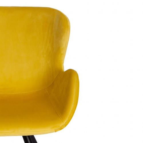 Кресло BOEING ( mod. 9120) / 1 шт. в упаковке, металл/вельвет, 42x58x84.5x47см, желтый (HLR 40)/черный