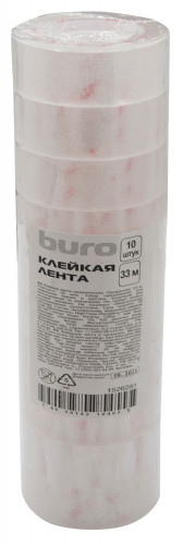 Клейкая лента канцелярская Buro прозрачная шир.18мм дл.33м 35мкр полипропилен спайка