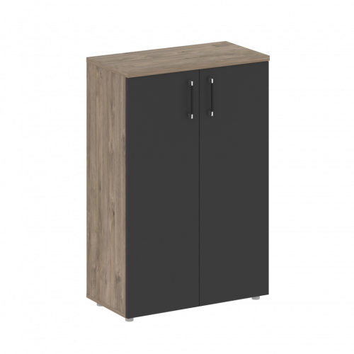 Shift Шкаф средний широкий (2 средних фасада ЛДСП) SK.ST-2.3 Тиквуд тёмный/Антрацит 800*420*1207