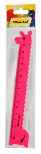 Линейка Silwerhof Zoo 160188 пластик дл.15см