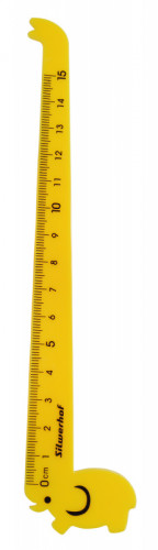 Линейка Silwerhof Zoo 160188 пластик дл.15см