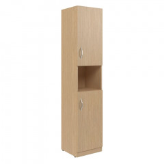 Шкаф колонка с 2-мя глухими малыми дверьми SR-5U.4(R) Легно светлый 386х375х1815 SIMPLE