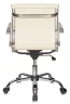 Кресло руководителя Бюрократ Ch-993-Low слоновая кость эко.кожа низк.спин. крестов. металл хром