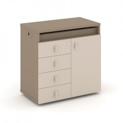 Estetica Набор №2. Тумба одиночная+топ ES.NB.1T-2 Латте/Капучино 750*410*750