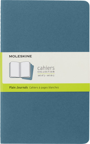Блокнот Moleskine CAHIER JOURNAL CH018B44 Large 130х210мм обложка картон 80стр. нелинованный голубой (3шт)