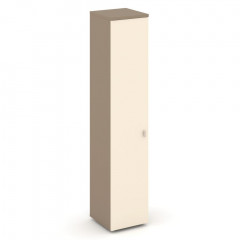 Estetica Шкаф высокий узкий лев. (1 высок. фасад ЛДСП) ES.SU-1.9 (L) Латте/Сатин 400*420*1977