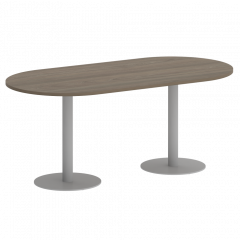 Home Office Стол овальный VR.SP-5-180.1 Вяз/Серый металл 1800*900*750