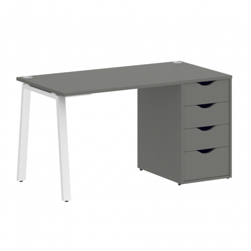 Home Office Стол письменный VR.SP-3-138.4.A Металлик/Белый металл 1380*720*750