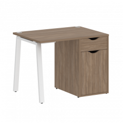 Home Office Стол письменный VR.SP-3-98.1.A Дуб аризона/Белый металл 980*720*750
