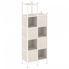 Loft Прямой стеллаж наборный VR.L-20 Денвер светлый/Белый металл 862*446*2280