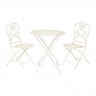 Комплект (стол + 2 стула) Secret de Maison AMANTE (mod. PL08-6573), металл, стол: 70х76см, стул: 42,5х39,5х93см, Античный белый (Antique White)